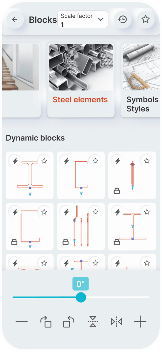 Steel elements